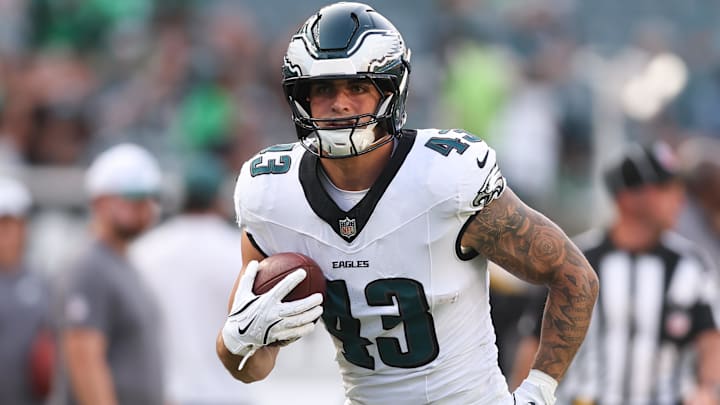 Philadelphia Eagles fullback Ben VanSumeren before action against the Cincinnati Bengals at Lincoln Financial Field.