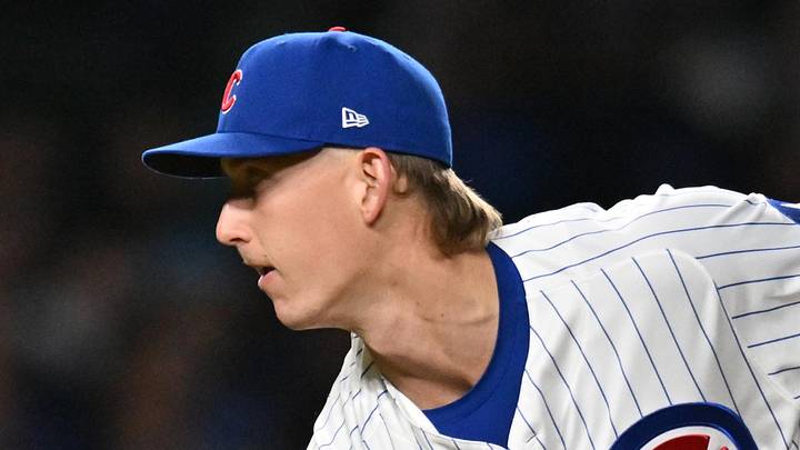 Apr 22, 2026; Chicago, Illinois, USA; Chicago Cubs pitcher Ben Brown (32) pitches against the Philadelphia Phillies during the fifth inning at Wrigley Field. Mandatory Credit: Patrick Gorski-Imagn Images Apr 22, 2026; Chicago, Illinois, USA; Chicago Cubs pitcher Ben Brown (32) pitches against the Philadelphia Phillies during the fifth inning at Wrigley Field. Mandatory Credit: Patrick Gorski-Imagn Images