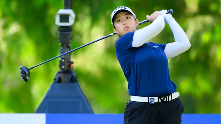 Ruoning Yin, pictured at this year's KPMG Women's PGA Championship, won for the third time in 2024 over the weekend.