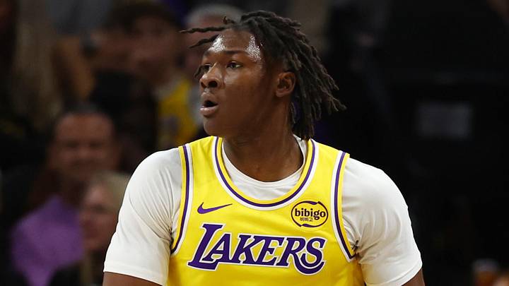 Los Angeles Lakers forward Adou Thiero Los Angeles Lakers forward Adou Thiero