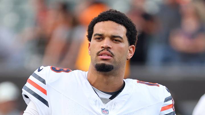 Aug 22, 2026; Cincinnati, Ohio, USA;  Chicago Bears quarterback Caleb Williams (18) warms up before the game  against the Cincinnati Bengals at Paycor Stadium.  Mandatory Credit: Joseph Maiorana-Imagn Images