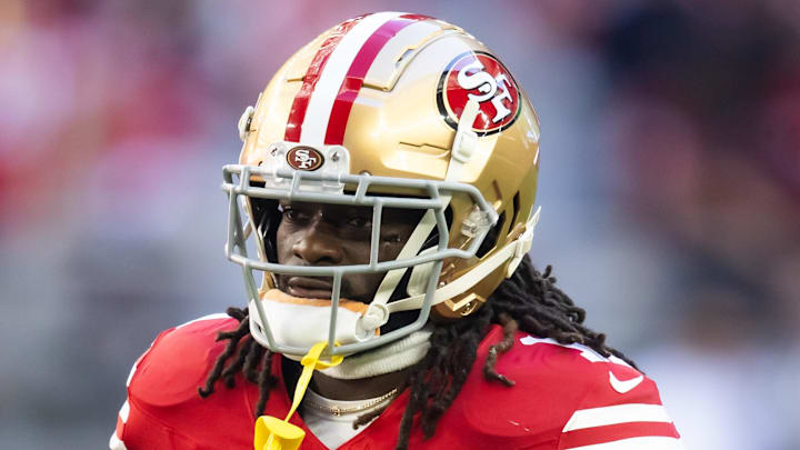 Dec 17, 2023; Glendale, Arizona, USA; San Francisco 49ers wide receiver Brandon Aiyuk (11) against the Arizona Cardinals at State Farm Stadium. Mandatory Credit: Mark J. Rebilas-USA TODAY Sports