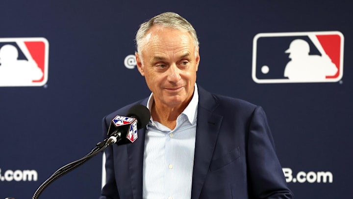 MLB commissioner Rob Manfred doesn’t seem optimistic about the future of the league’s top regional media partner.