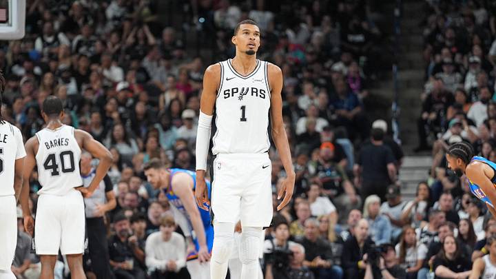 San Antonio Spurs center Victor Wembanyama is in legendary company with his performance in the Western Conference finals. San Antonio Spurs center Victor Wembanyama is in legendary company with his performance in the Western Conference finals.