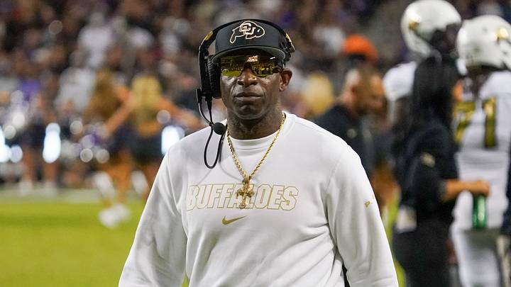 Oct 4, 2025; Fort Worth, Texas, USA; Colorado Buffaloes head coach Deion Sanders on the sidelines during the first half against the TCU Horned Frogs at Amon G. Carter Stadium. Mandatory Credit: Raymond Carlin III-Imagn Images Oct 4, 2025; Fort Worth, Texas, USA; Colorado Buffaloes head coach Deion Sanders on the sidelines during the first half against the TCU Horned Frogs at Amon G. Carter Stadium. Mandatory Credit: Raymond Carlin III-Imagn Images