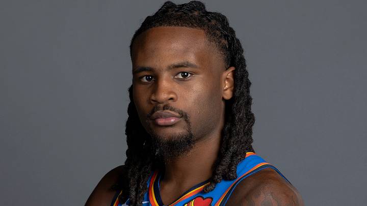 Sep 28, 2026; Oklahoma City, OK, USA; Oklahoma City Thunder guard Cason Wallace (22) poses for a photo during Oklahoma City Thunder Media Day at Paycom Center. Mandatory Credit: Alonzo Adams-Imagn Images Sep 28, 2026; Oklahoma City, OK, USA; Oklahoma City Thunder guard Cason Wallace (22) poses for a photo during Oklahoma City Thunder Media Day at Paycom Center. Mandatory Credit: Alonzo Adams-Imagn Images