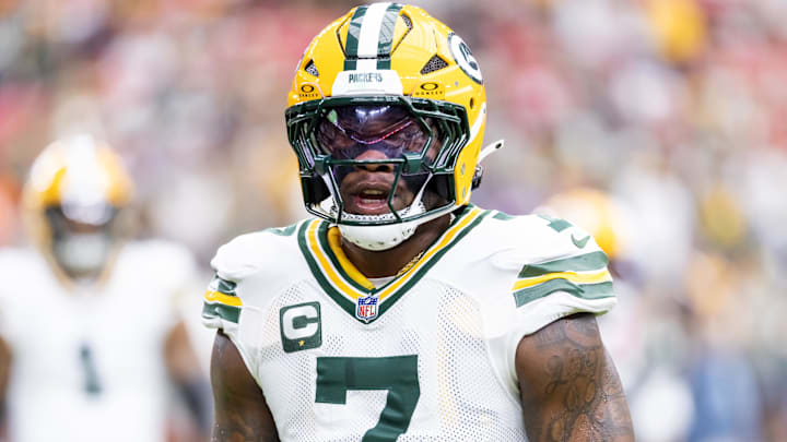 Green Bay Packers linebacker Quay Walker against the Arizona Cardinals at State Farm Stadium.