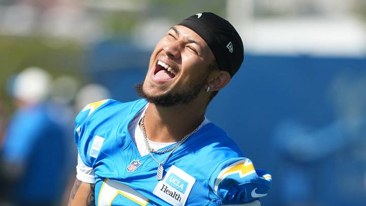 Jul 31, 2026; El Segundo, CA, USA; Los Angeles Chargers quarterback Trey Lance (5) reacts during training camp at The Bolt. Mandatory Credit: Kirby Lee-Imagn Images Jul 31, 2026; El Segundo, CA, USA; Los Angeles Chargers quarterback Trey Lance (5) reacts during training camp at The Bolt. Mandatory Credit: Kirby Lee-Imagn Images