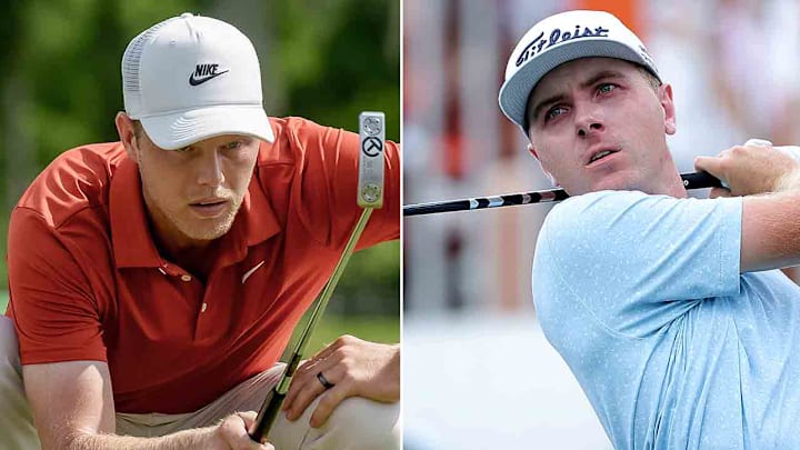 Cam Davis (left) and Ryan Gerard are unlikely early co-leaders at the PGA Championship.