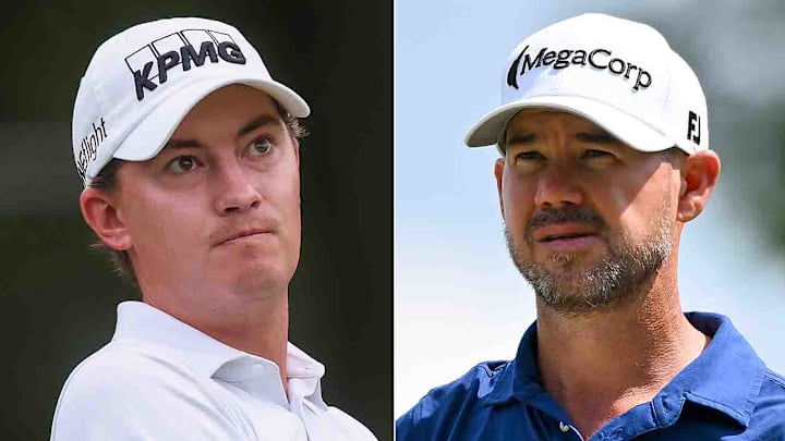 Maverick McNealy (left) and Brian Harman were both in the top 12 on the U.S. Ryder Cup points list. Neither made Keegan Bradley's 12-man team. 