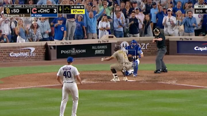 Xander Bogaerts struck out on a controversial strike three call in Game 3 vs. the Cubs