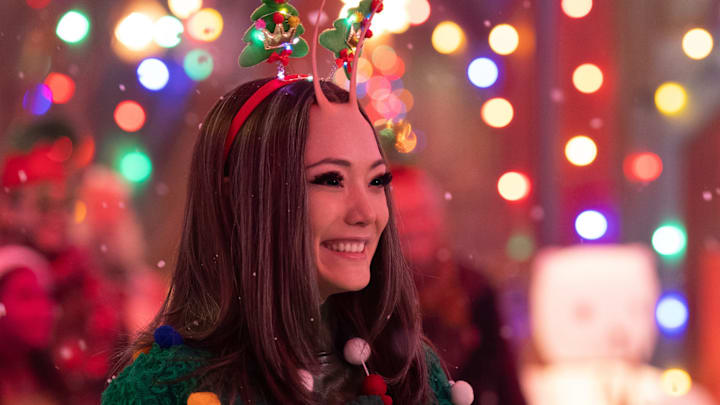 Pom Klementieff as Mantis in Marvel Studios' The Guardians of the Galaxy: Holiday Special, exclusively on Disney+. Pom Klementieff as Mantis in Marvel Studios' The Guardians of the Galaxy: Holiday Special, exclusively on Disney+.