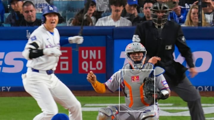 Shohei Ohtani reacts to unusual situation during Monday night's game vs. Mets. Shohei Ohtani reacts to unusual situation during Monday night's game vs. Mets.