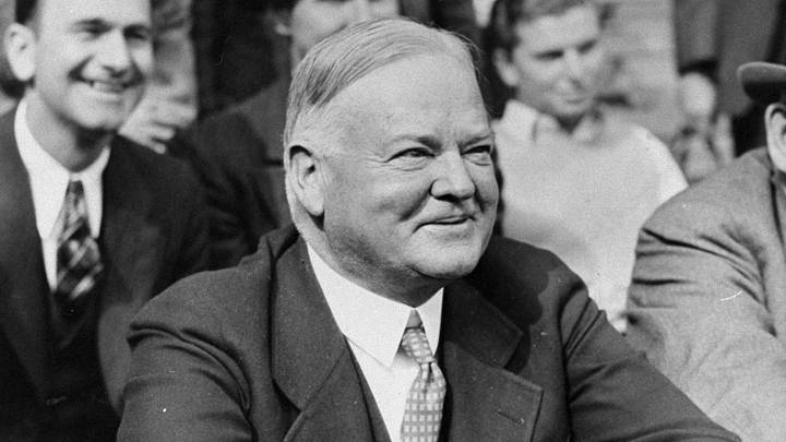 Herbert Hoover attends the fifth game of the World Series. Herbert Hoover attends the fifth game of the World Series.
