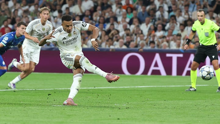 Mbappé ha marcado varios goles de penal para el Real Madrid en esta campaña