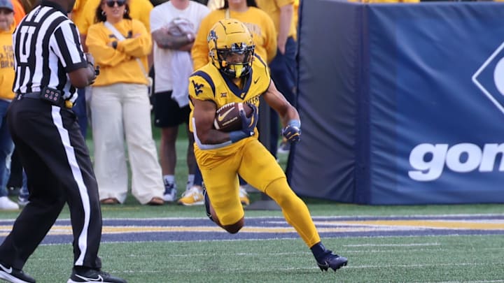West Virginia University running back Jahiem White