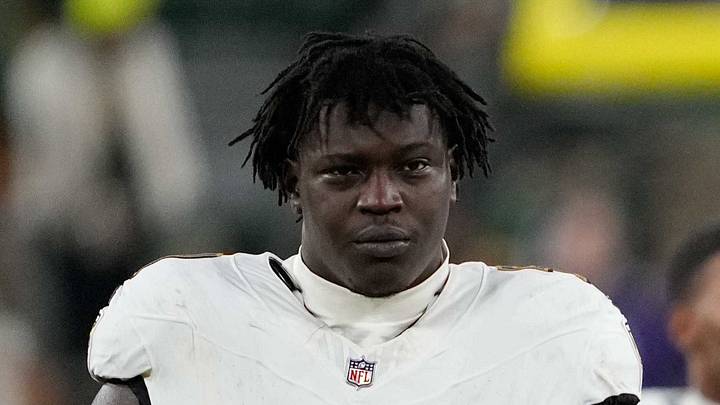 Baltimore Ravens offensive tackle Emery Jones Jr. (51) after a game against the Green Bay Packers at Lambeau Field.