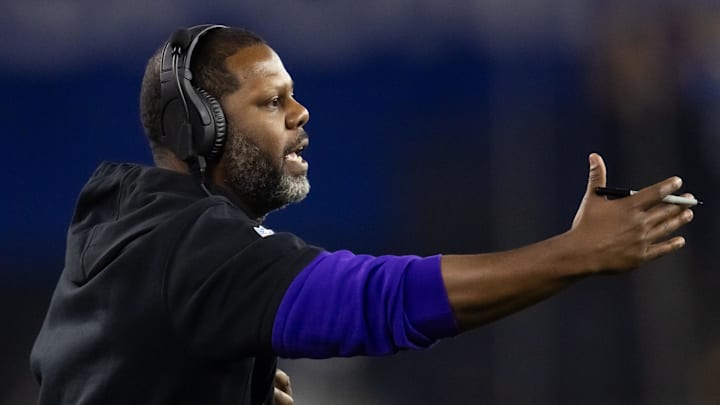 Washington Commanders defensive coordinator Daronte Jones