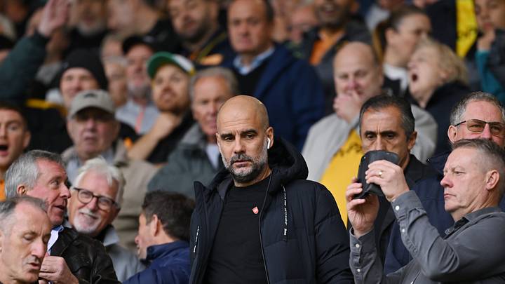 Guardiola watched from the stands as City lost at Wolves