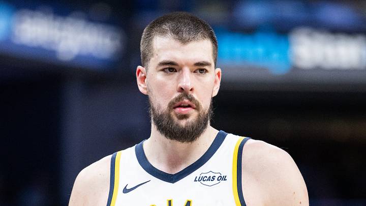 Mar 12, 2026; Indianapolis, Indiana, USA; Indiana Pacers center Ivica Zubac (40) in the first half against the Phoenix Suns at Gainbridge Fieldhouse. Mandatory Credit: Trevor Ruszkowski-Imagn Images