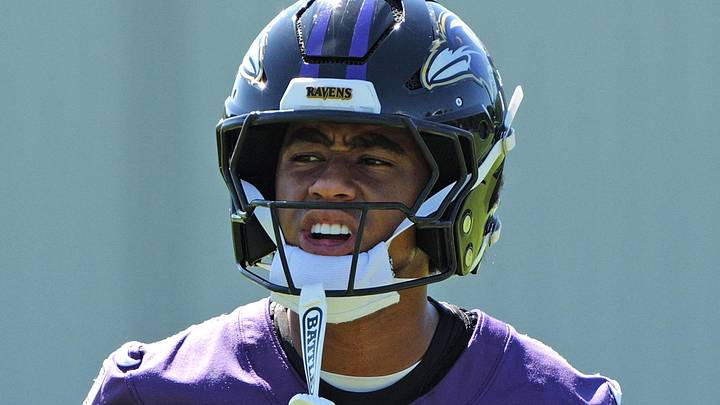 Baltimore Ravens wide receiver Ja’Kobi Lane Baltimore Ravens wide receiver Ja’Kobi Lane