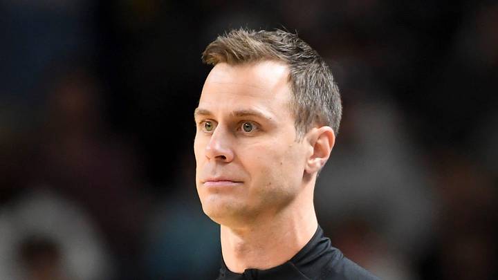 Duke Blue Devils head coach Jon Scheyer watches down court Thursday, March 19, 2026, during the NCAA Men’s Basketball Tournament first round game against the Siena Saints at Bon Secours Wellness Arena in Greenville, South Carolina.