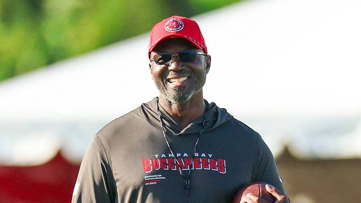 Tampa Bay Buccaneers head coach Todd Bowles looks on during training camp at AdventHealth Training Center. Tampa Bay Buccaneers head coach Todd Bowles looks on during training camp at AdventHealth Training Center.