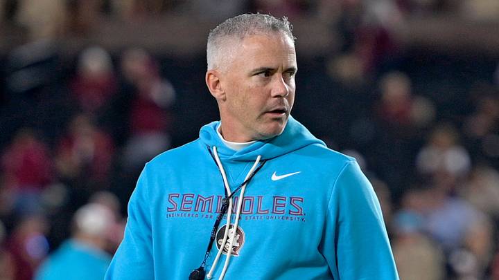 Nov 1, 2025; Tallahassee, Florida, USA; Florida State Seminoles head coach Mike Norvell walks on the field before the game against the Wake Forest Demon Deacons at Doak S. Campbell Stadium. Mandatory Credit: Melina Myers-Imagn Images Nov 1, 2025; Tallahassee, Florida, USA; Florida State Seminoles head coach Mike Norvell walks on the field before the game against the Wake Forest Demon Deacons at Doak S. Campbell Stadium. Mandatory Credit: Melina Myers-Imagn Images