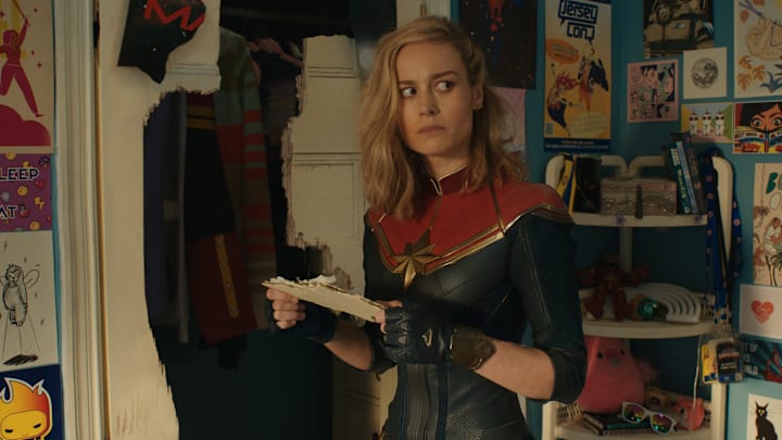 Brie Larson as Captain Marvel/Carol Danvers in Marvel Studios' THE MARVELS. Photo courtesy of Marvel Studios. © 2023 MARVEL.