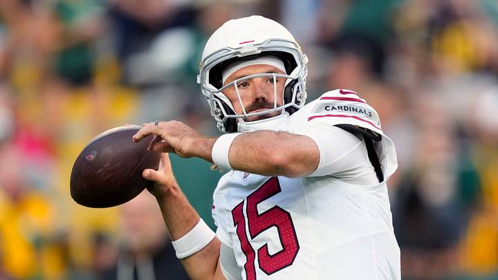 Aug 28, 2026; Green Bay, Wisconsin, USA; Arizona Cardinals quarterback Gardner Minshew II (15) throws a pass during warmups prior to the game against the Green Bay Packers at Lambeau Field. Mandatory Credit: Jeff Hanisch-Imagn Images Aug 28, 2026; Green Bay, Wisconsin, USA; Arizona Cardinals quarterback Gardner Minshew II (15) throws a pass during warmups prior to the game against the Green Bay Packers at Lambeau Field. Mandatory Credit: Jeff Hanisch-Imagn Images