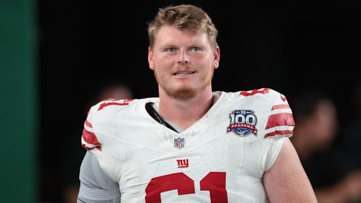 New York Giants center John Michael Schmitz Jr. New York Giants center John Michael Schmitz Jr.