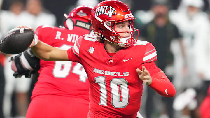 Anthony Colandrea comes to Nebraska after throwing for 3,459 yards and 23 touchdowns at UNLV in 2025. Anthony Colandrea comes to Nebraska after throwing for 3,459 yards and 23 touchdowns at UNLV in 2025.