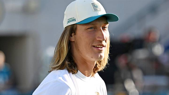 Aug 21, 2026; Jacksonville, Florida, USA;  Jacksonville Jaguars quarterback Trevor Lawrence (16) before the start of the preseason game against the Carolina Panthers at EverBank Stadium.  Mandatory Credit: Melina Myers-Imagn Images