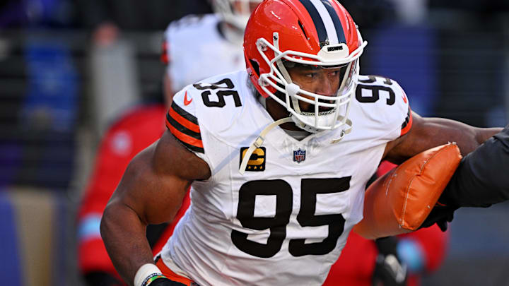 The Atlanta Falcons are an unlikely landing spot for Cleveland Browns defensive end Myles Garrett.