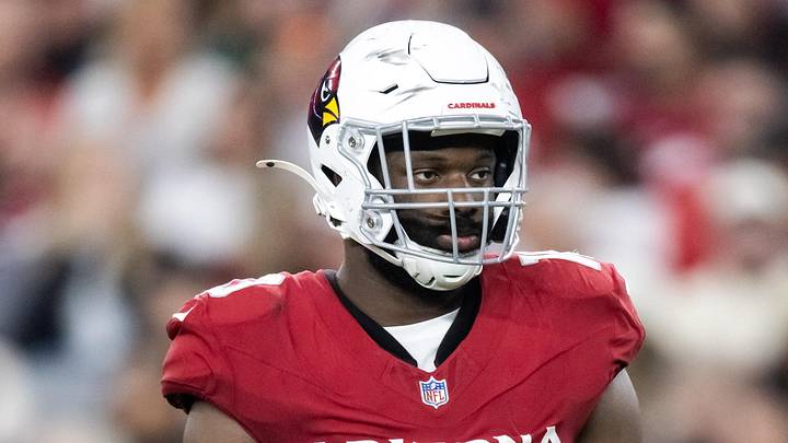 Nov 23, 2025; Glendale, Arizona, USA; Arizona Cardinals linebacker Josh Sweat (10) against the Jacksonville Jaguars at State Farm Stadium. Mandatory Credit: Mark J. Rebilas-Imagn Images Nov 23, 2025; Glendale, Arizona, USA; Arizona Cardinals linebacker Josh Sweat (10) against the Jacksonville Jaguars at State Farm Stadium. Mandatory Credit: Mark J. Rebilas-Imagn Images