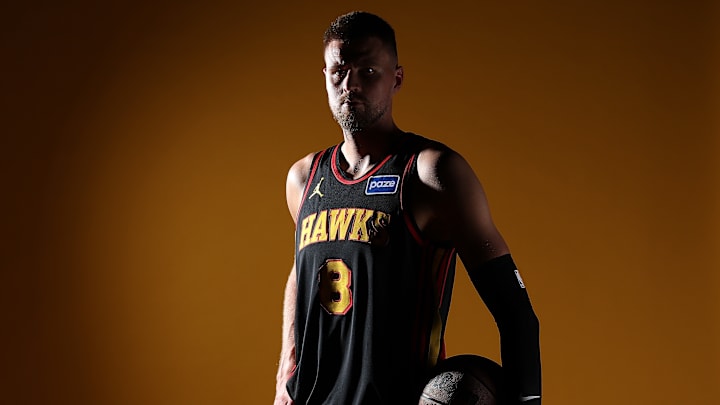 Kristaps Porzingis at Atlanta Hawks Media Day