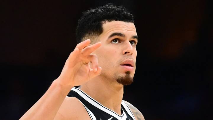 Oct 24, 2026; Cleveland, Ohio, USA; Brooklyn Nets forward Michael Porter Jr. (17) celebrates after hitting a three point basket during the second half against the Cleveland Cavaliers at Rocket Arena. Mandatory Credit: Ken Blaze-Imagn Images Oct 24, 2026; Cleveland, Ohio, USA; Brooklyn Nets forward Michael Porter Jr. (17) celebrates after hitting a three point basket during the second half against the Cleveland Cavaliers at Rocket Arena. Mandatory Credit: Ken Blaze-Imagn Images