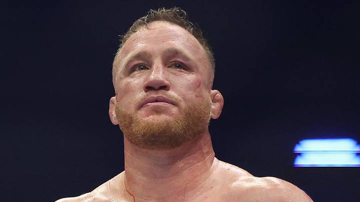 Jun 14, 2026; Washington, D.C., USA; Justin Gaethje (blue gloves) fights Ilia Topuria (not pictured) during the UFC Freedom 250 at the White House South Lawn. Mandatory Credit: Amber Searls-Imagn Images Jun 14, 2026; Washington, D.C., USA; Justin Gaethje (blue gloves) fights Ilia Topuria (not pictured) during the UFC Freedom 250 at the White House South Lawn. Mandatory Credit: Amber Searls-Imagn Images