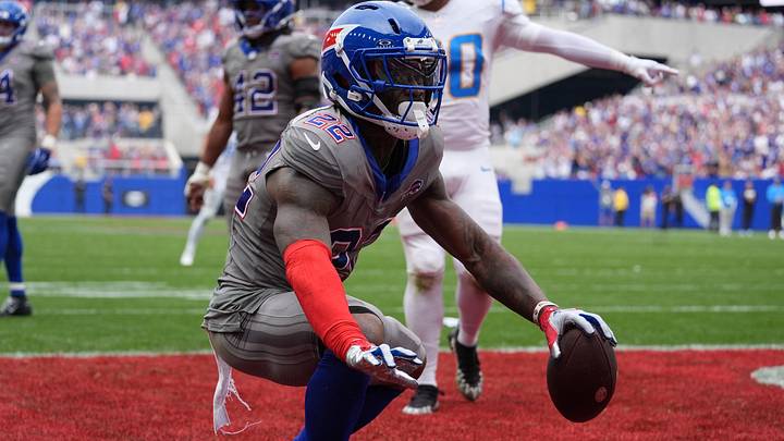 Buffalo Bills safety C.J. Gardner-Johnson returns an interception for 41 yards against the Los Angeles Chargers. Buffalo Bills safety C.J. Gardner-Johnson returns an interception for 41 yards against the Los Angeles Chargers.