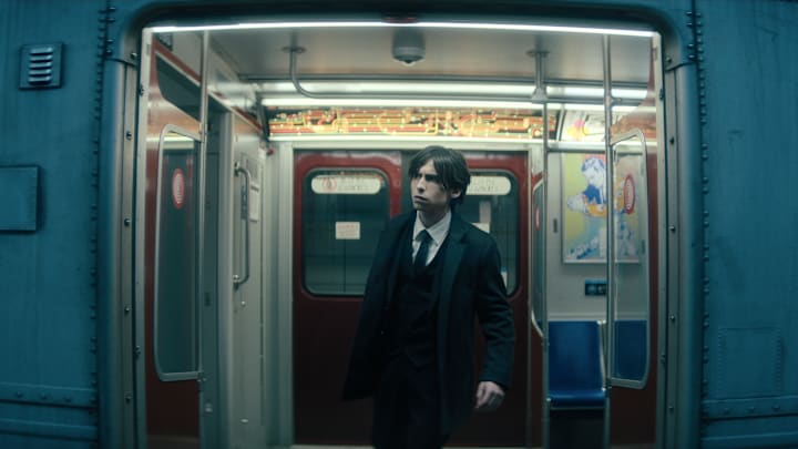 The Umbrella Academy. Aidan Gallagher as Number Five in episode 402 of The Umbrella Academy. Cr. Courtesy of Netflix © 2024