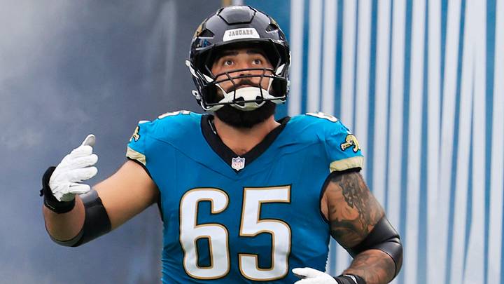 Jacksonville Jaguars offensive tackle Patrick Mekari (65) is introduced before an NFL football game at EverBank Stadium, Sunday, Dec. 7, 2025, in Jacksonville, Fla. The Jaguars defeated the Colts 36-19. Jacksonville Jaguars offensive tackle Patrick Mekari (65) is introduced before an NFL football game at EverBank Stadium, Sunday, Dec. 7, 2025, in Jacksonville, Fla. The Jaguars defeated the Colts 36-19.