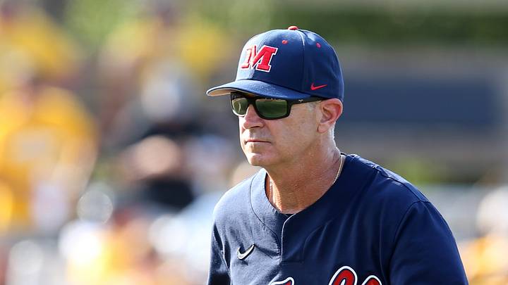 Ole Miss head coach Mike Bianco walks from the pitching mound. Mandatory Credit: Chuck Cook-USA TODAY Sports Ole Miss head coach Mike Bianco walks from the pitching mound. Mandatory Credit: Chuck Cook-USA TODAY Sports