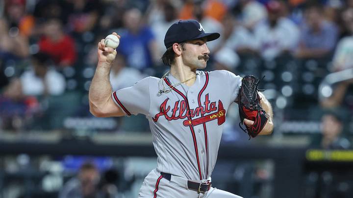 Jun 12, 2026; New York City, New York, USA; Atlanta Braves starting pitcher Spencer Strider (99) pitches in the first inning against the New York Mets at Citi Field. Mandatory Credit: Wendell Cruz-Imagn Images