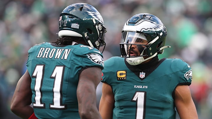Eagles quarterback Jalen Hurts talked about his relationship with A.J. Brown.