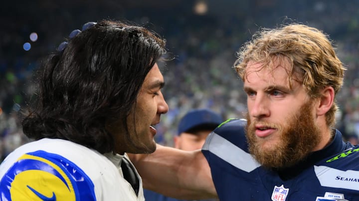 Seattle Seahawks wide receiver Cooper Kupp and Los Angeles Rams wide receiver Puka Nacua.