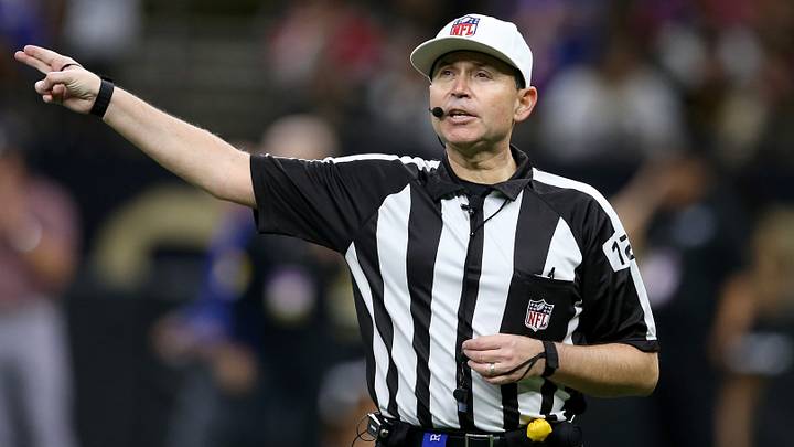 NFL referee Brad Allen in the game between the New Orleans Saints and the Buffalo Bills at the Caesars Superdome.