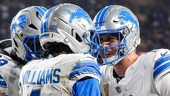 Detroit Lions wide receiver Jameson Williams (1) celebrates a touchdown against Washington Commanders Detroit Lions wide receiver Jameson Williams (1) celebrates a touchdown against Washington Commanders