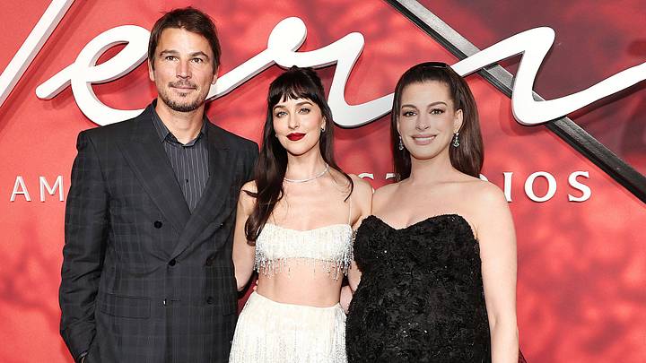 Josh Hartnett, Dakota Johnson and Anne Hathaway at the "Verity" premiere. Josh Hartnett, Dakota Johnson and Anne Hathaway at the "Verity" premiere.