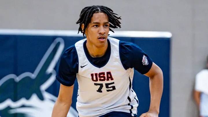 5-star guard Davion Thompson during a Team USA practice. 5-star guard Davion Thompson during a Team USA practice.