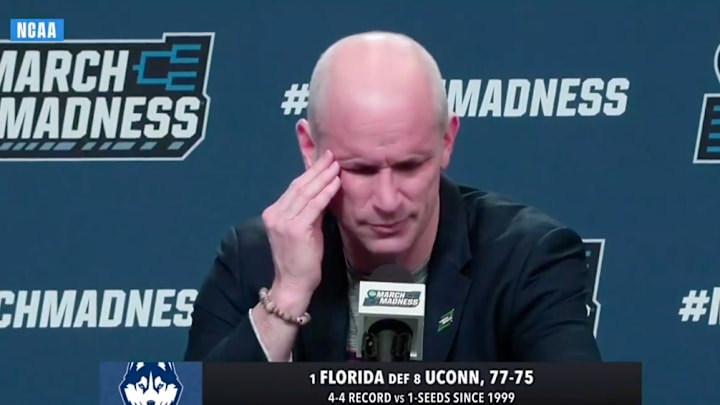 Dan Hurley's UConn team lost to Florida on Sunday. 